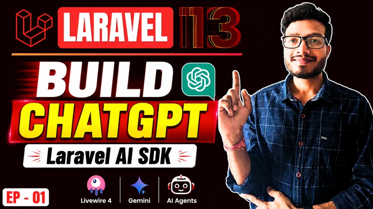 Build a ChatGPT-Style AI App in Laravel 13 Using AI SDK + Livewire 4 + Gemini | Ep - 01