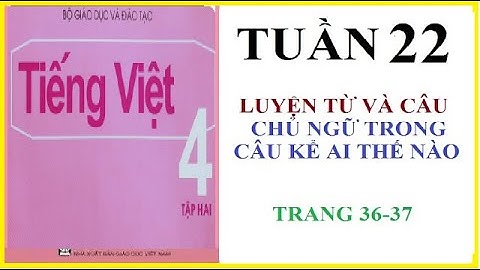 CHỦ NGỮ TRONG CÂU KỂ AI THẾ NÀO? LUYỆN TỪ VÀ CÂU LỚP 4, TUẦN 22, TRANG 36-37 | TIẾNG VIỆT 4, TẬP 2