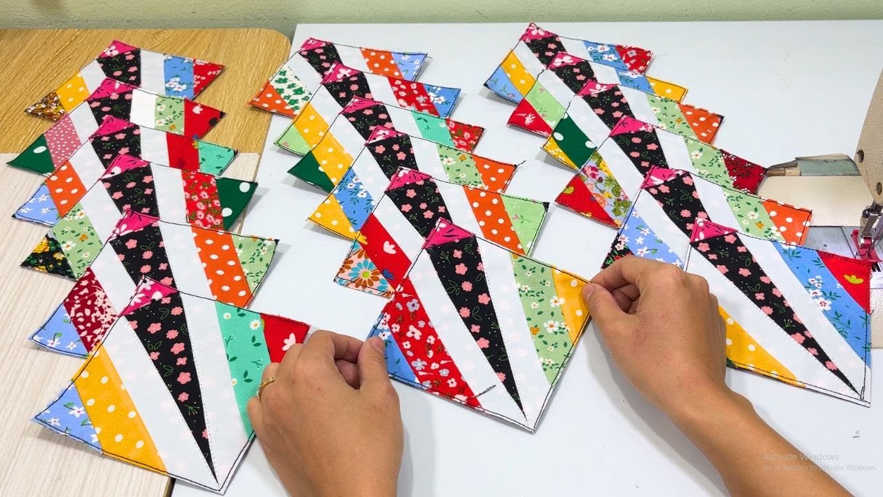 How To Turn Fabric Strips into Modern Quilt in 1 day - Patchwork Quilting Project
