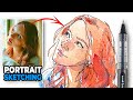 How to draw faces loosely  easy step by step for beginners