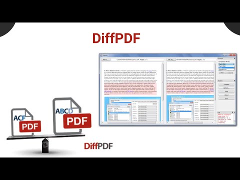 DiffPDF review | how to use DiffPdf compare two PDF files