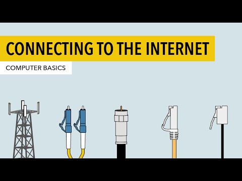 What are the two main types of internet connection?