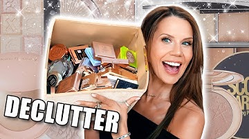 HUGE MAKEUP DECLUTTER ... Tossing 100 Highlighters!