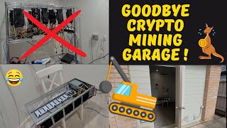 GOODBYE CRYPTO MINING GARAGE😭 #cryptocurrency #solar #technology #btc #dogecoin #cryptomining #cry
