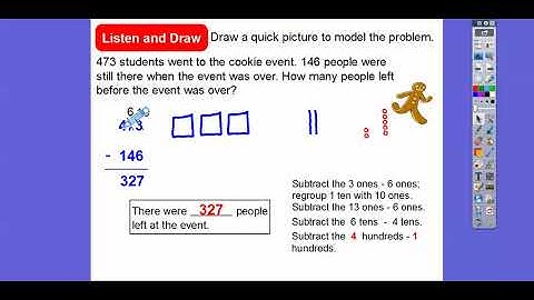 3-Digit Subtraction: Regroup Tens - Lesson 6.7
