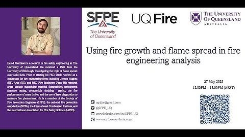 Using fire growth and flame spread in fire engineering analysis with Dr David Morrisset