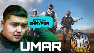 UMAR STRIM SNAYPERLARGA QARSHI QONLI JANG😱😱 #umarpubgm