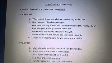Informatica  Data Quality Online Training.