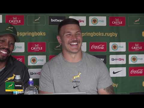SPRINGBOKS PRESS CONFERENCE! 🇿🇦 Andre Esterhuizen & Mzwandile Stick Preview Australia Test
