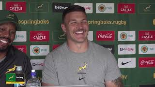 SPRINGBOKS PRESS CONFERENCE! 🇿🇦 Andre Esterhuizen & Mzwandile Stick Preview Australia Test