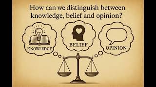 25 - How can we distguish between knowledge, belief and opinion  TOK Exhibition
