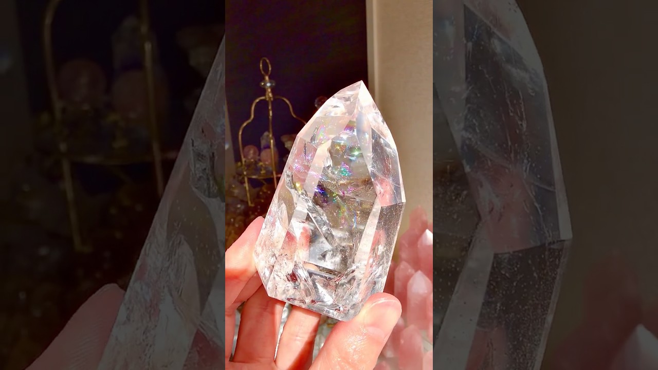 バイーア州アレグレ産 レインボーレムリアンシードポイント#水晶