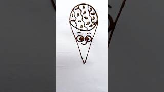 Very Easy Ice Cream Cone Drawing???Step By Stepshortshortsshortsfeedtiktokyoutubeshortsviral