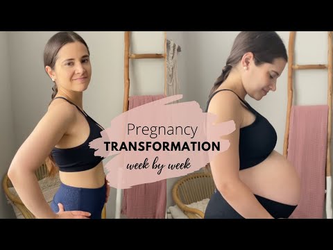 pregnant belly week by week transformation