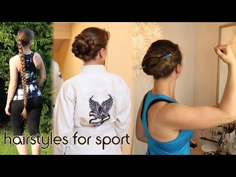 Sportfrisuren für lange Haare - laufen, Kampfsport, Krafttraining inkl. flechten mit drei Strängen