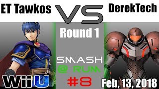 S R8 - Ssb4 Round 1 - Et Tawkos Marth Vs Derektech Samus