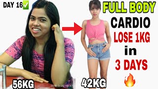 ✅DAY 16: 5 minutes FULL BODY CARDIO to LOSE 1KG IN 3 DAYS || 16 DAYS TRANSFORMATION CHALLENGE