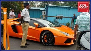 Supercars including ferrari, porche, audi, lamborghini were impounded
by police on the east coast road of chennai. india today television
marks entry ...