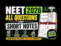 NEET 2026 All Questions From Short Notes Proof | ReNEET 2026