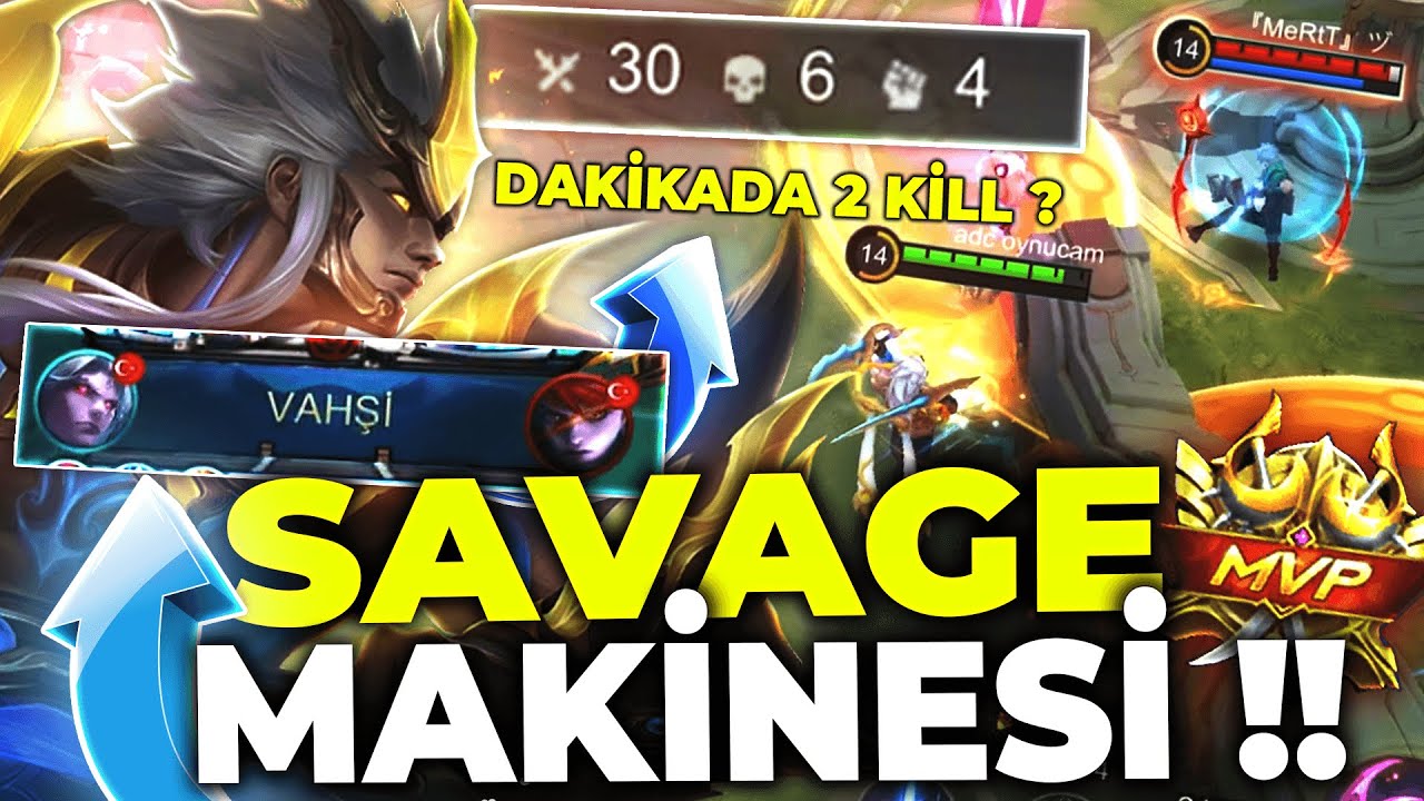 DAKİKADA 2 KİLL !! SAVAGE MAKİNESİ OLDUM Martis | Mobile Legends