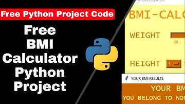 Free BMI Calculator Python Project with source code || Python Tutorial || #ravieditz