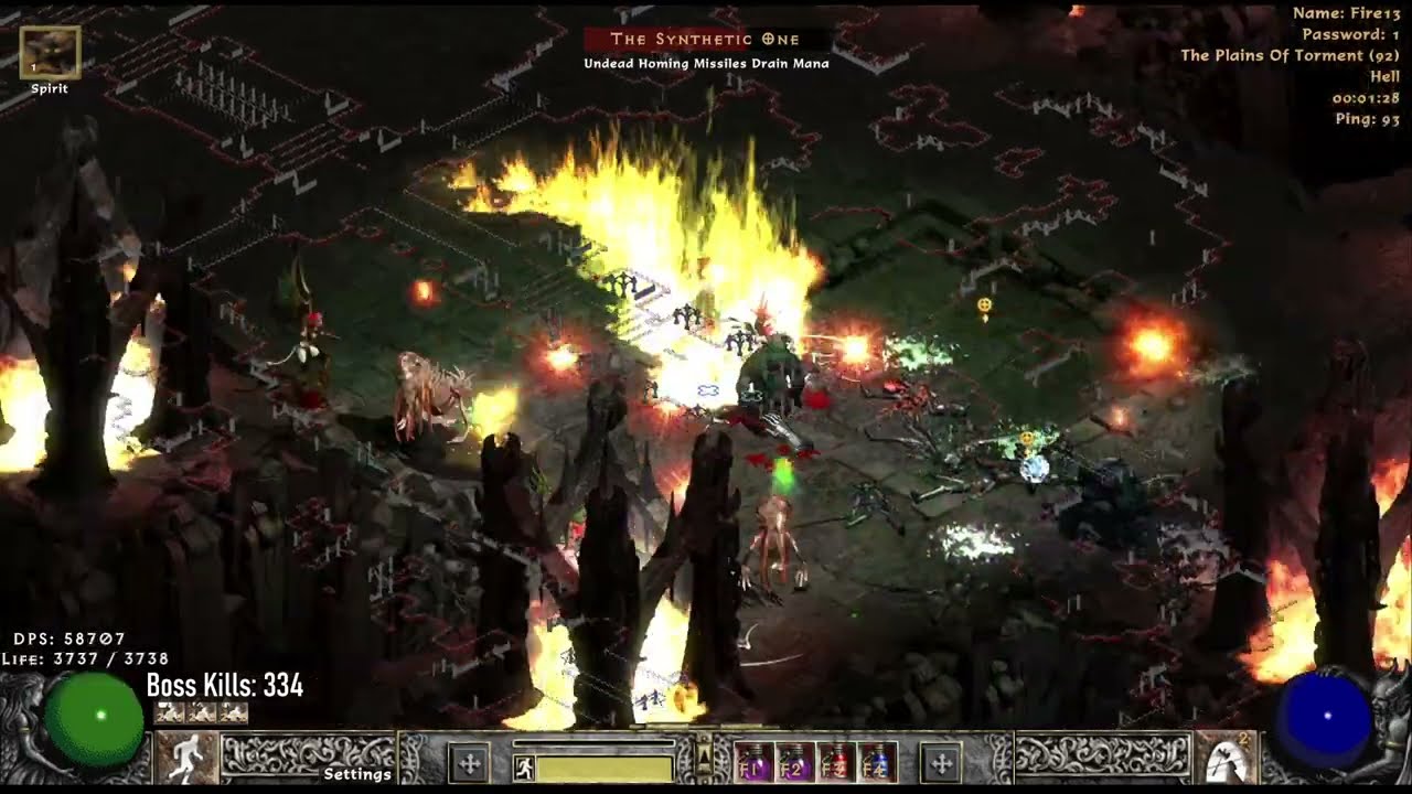 Project Diablo 2 Season 8 - T4 Plains of Torment Dungeon 5min Boss Kills  - Leap Barb Gameplay day30