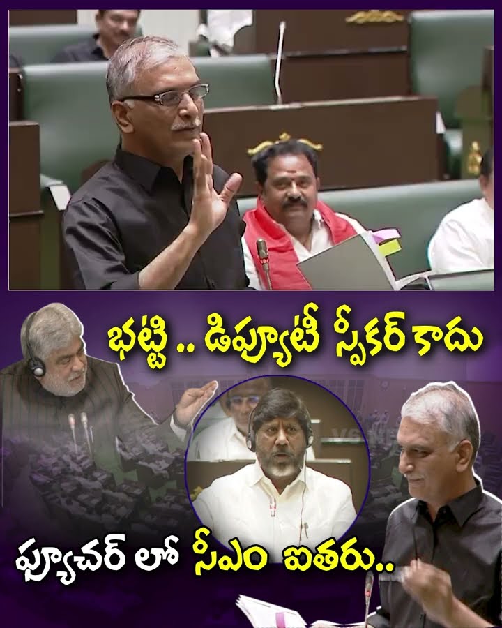 భట్టి డిప్యూటీ స్పీకర్ కాదు | Bhatti Vikramarka | Harish Rao | V6 News