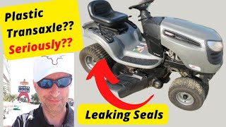 How to Replace LEAKING AXLE SEALS in a PLASTIC Transaxle - General Transmission RS800 - CRAFTSMAN