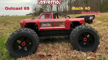 Arrma Outcast 8S RTR, Back 40 Run, Smooth Air Time, Silent Run