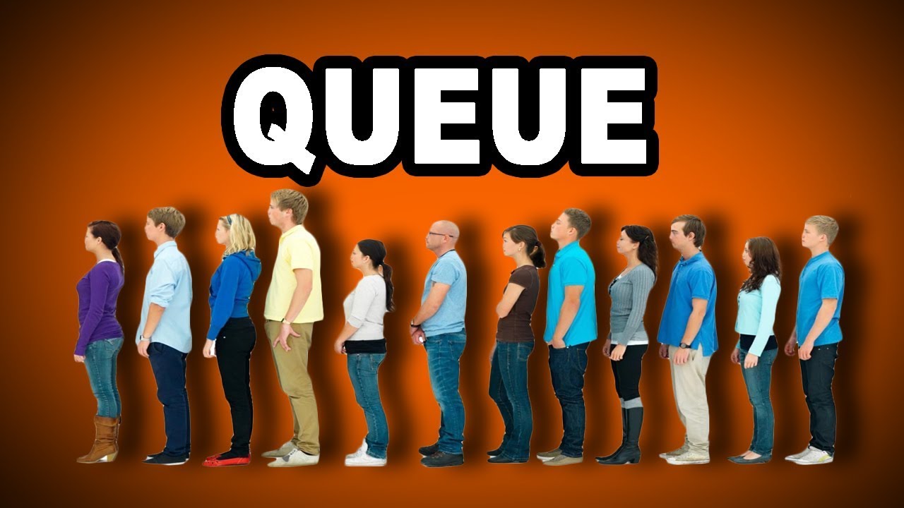 Learn English Words: Queue - Meaning, Vocabulary With Pictures And Examples