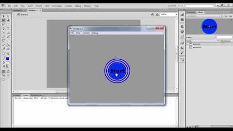 Flash Player Animation Projects - 24 - Animated Button with well effect
