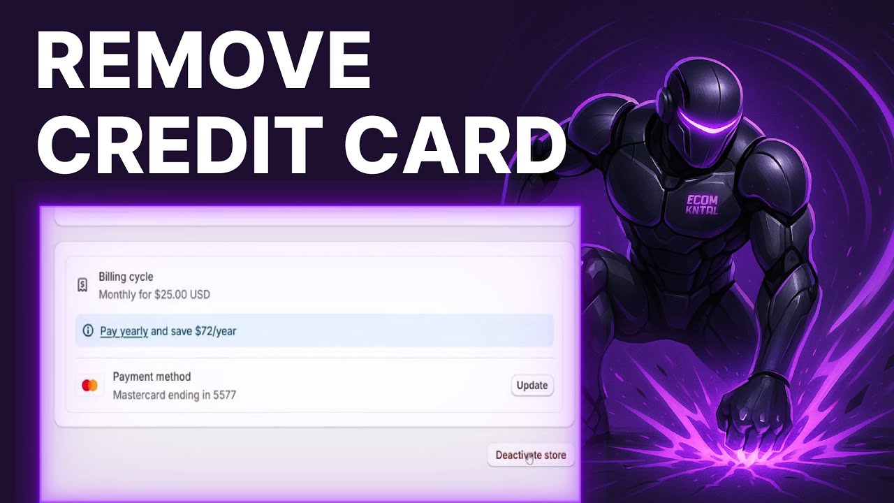 How To Remove Credit Card From Shopify (2026) | Billing Settings