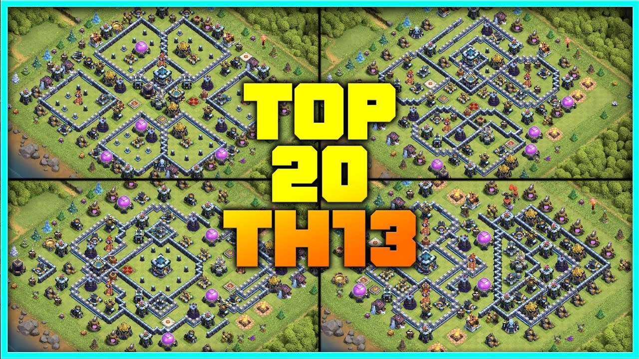 New Best Th13 Base Link War Trophy Base Top20 With Link In Clash Of Clans th13baselink 