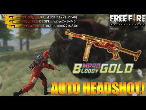 SKIN BARU MP40 BLOODY GOLD - BISA RATAIN 1 SQUAD SENDIRIAN DIJAMIN AUTO HEADSHOT! FREE FIRE