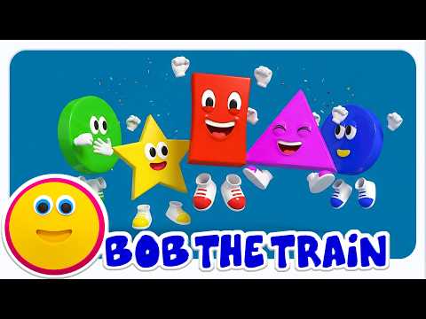五种小形状 | 适合学龄前儿童的趣味学习视频 - Bob The Train