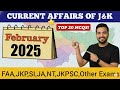 Current Affairs of J&K February 2025 | Important Current affairs of J&K | Jkssb Current Affairs |