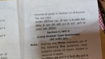 Law of Taxation || LL.B 2nd Semester Questions paper (K-2006) 2022 || ccsustudyhub