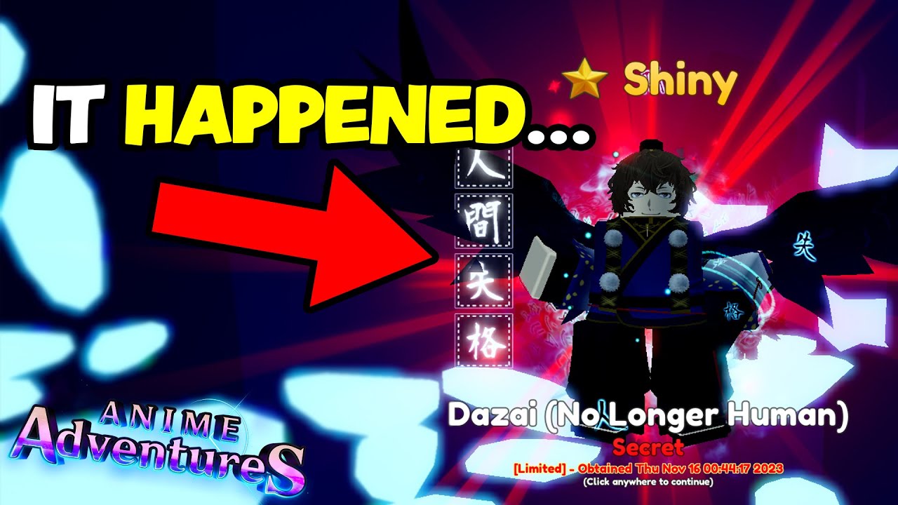 How To Get New Secret Limited Dazai In Anime Adventures Update