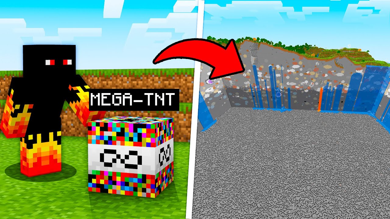 Testei 1.000.000 de TNT no Minecraft - O Filme