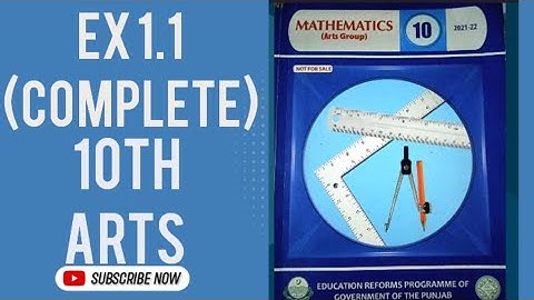 Exercise 1.1 Arts Math 10th class Complete |  Chapter 1 Exercise 1.1 10th Class Arts Math 👍