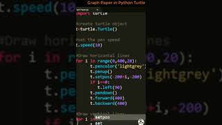 Yes You Can Draw Graph Paper with Python #shorts