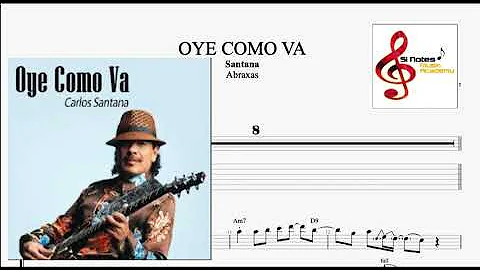 Santana - OYE COMO VA - Guitar TAB Chords and NOTATION