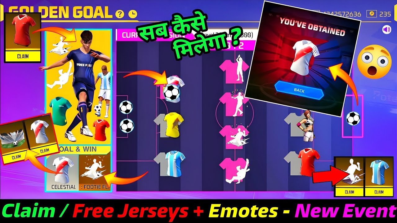 Claim Free Jerseys 🔥🤯 जल्दी करो Complete Golden Goal New Event Free