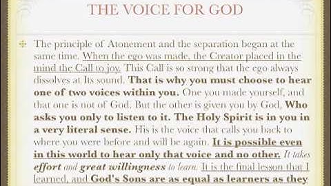 4 3 Healing And Wholeness: The Voice For God - A Course in Miracles