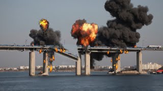 เพิ่งเกิดขึ้น! การจัดส่งเสบียงอาหารของรัสเซียล้มเหลวหลังจากสะพาน Cremia ถูกระเบิดนิวเคลียร์