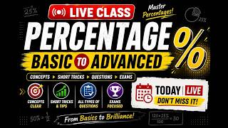 Percentage Complete Course | Basic to Advanced | Banking Maths Live Class | BIROJIT BANKING ACADEMY