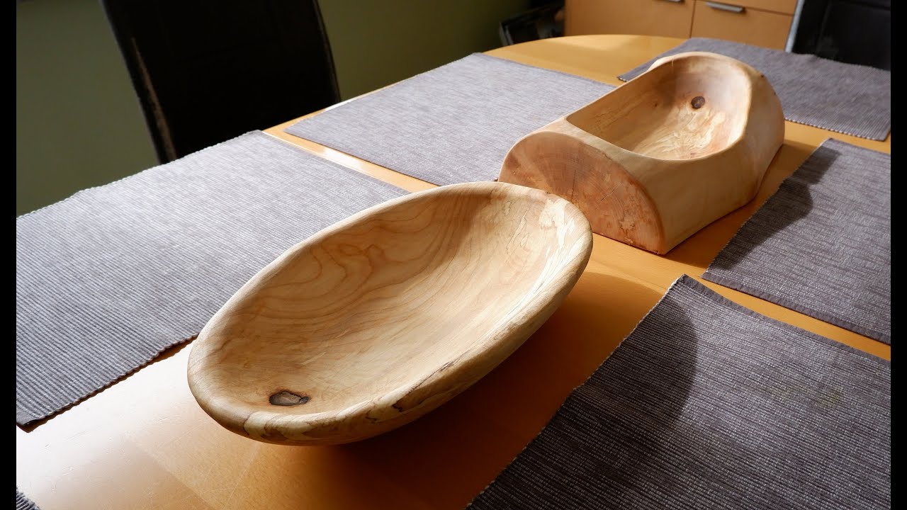 Freihand-Fräsen mit dem Winkelschleifer: Schalen aus Ahorn