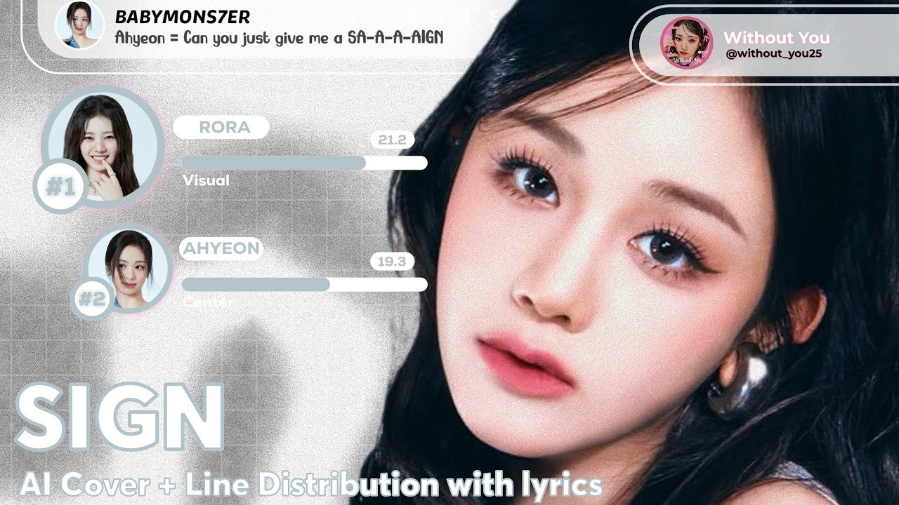 BABYMONSTER [AI COVER] - SIGN (line distribution,Color Coded Lyrics)