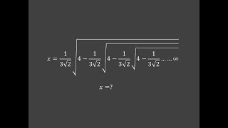 Math Challenge 3. Infinite nested radical equation