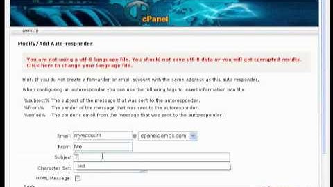 Cpanel X3 Autoresponders